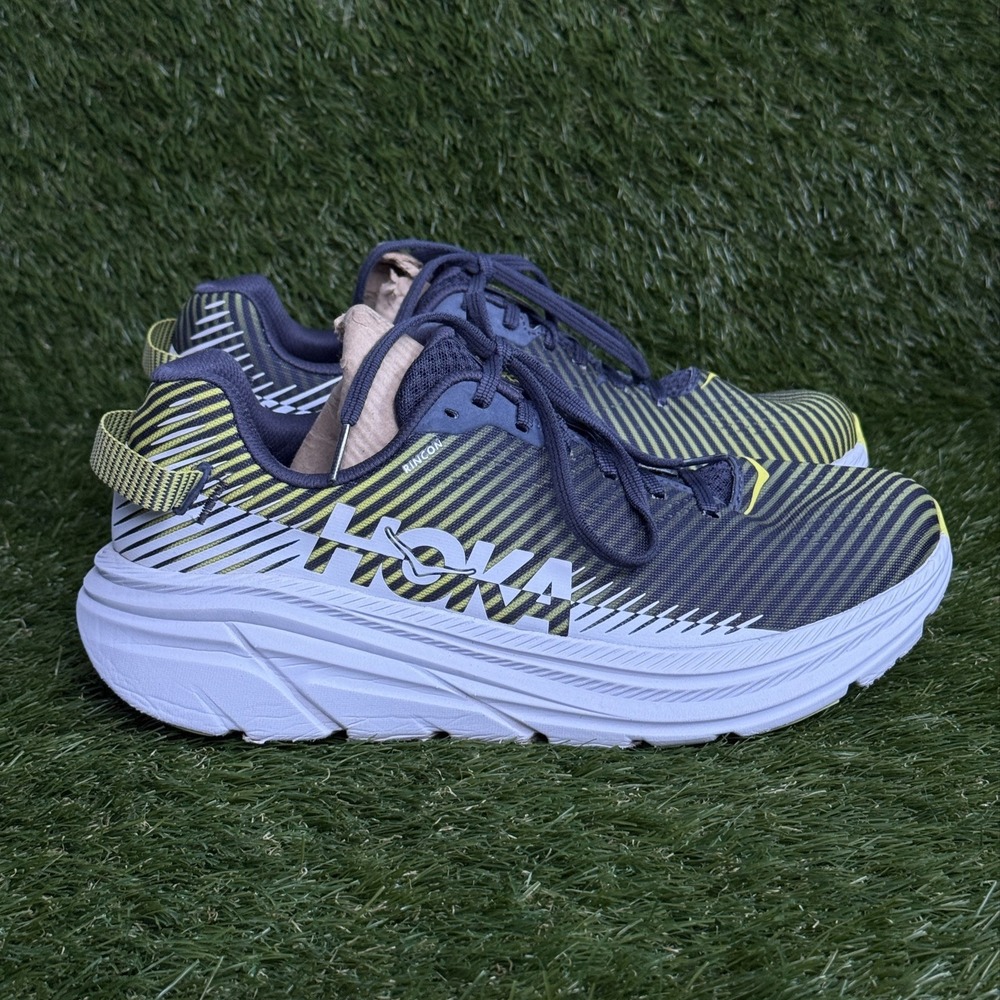 Hoka One One Rincon 2 Mens Size 9 Gray Yellow Running Shoes 1110514-OGWT